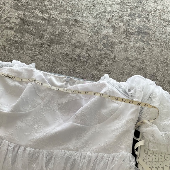 Bridal by ELOQUII Lace Tiered Dress Size 24 - Picture 9 of 10